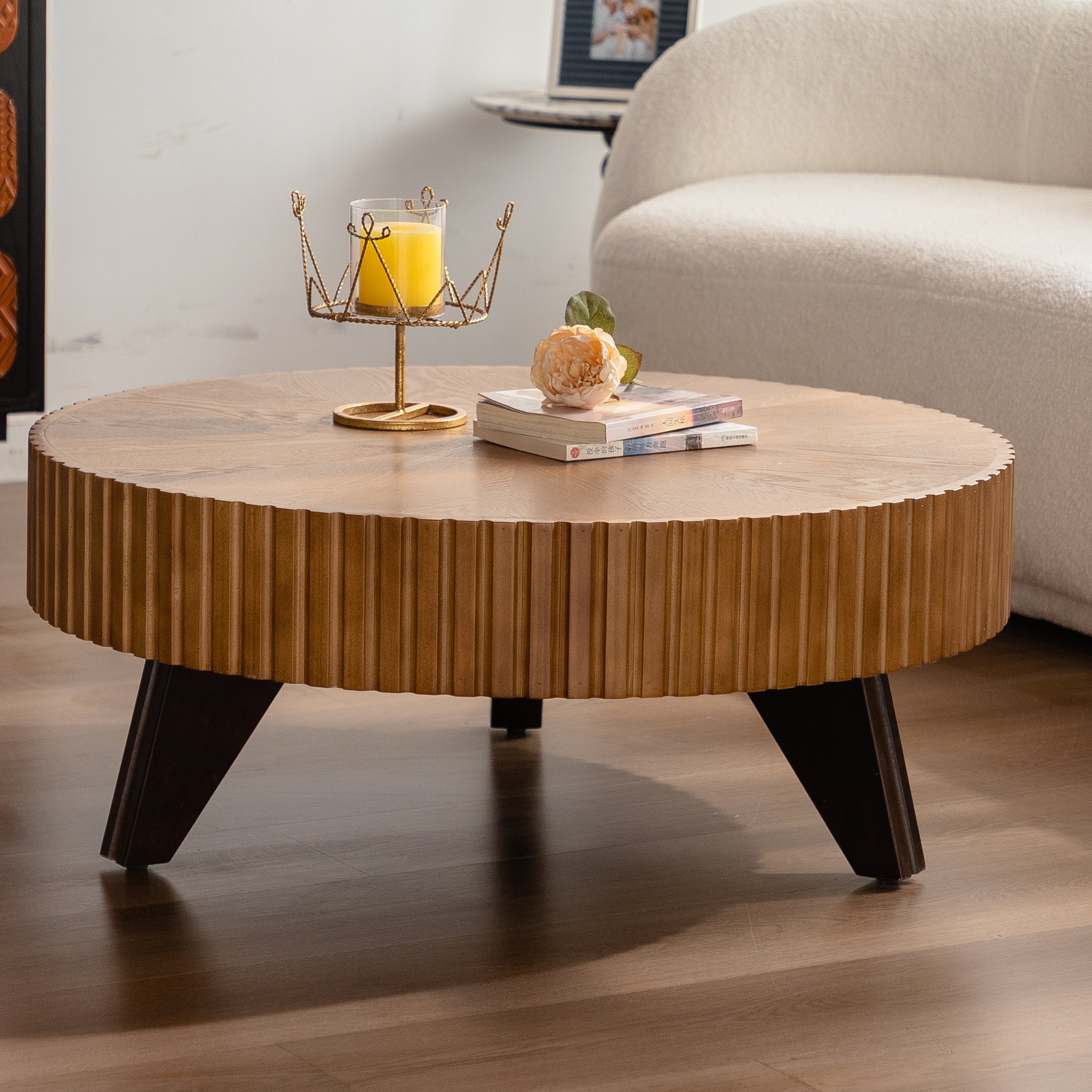 Mesa De Centro Retrô Redonda
