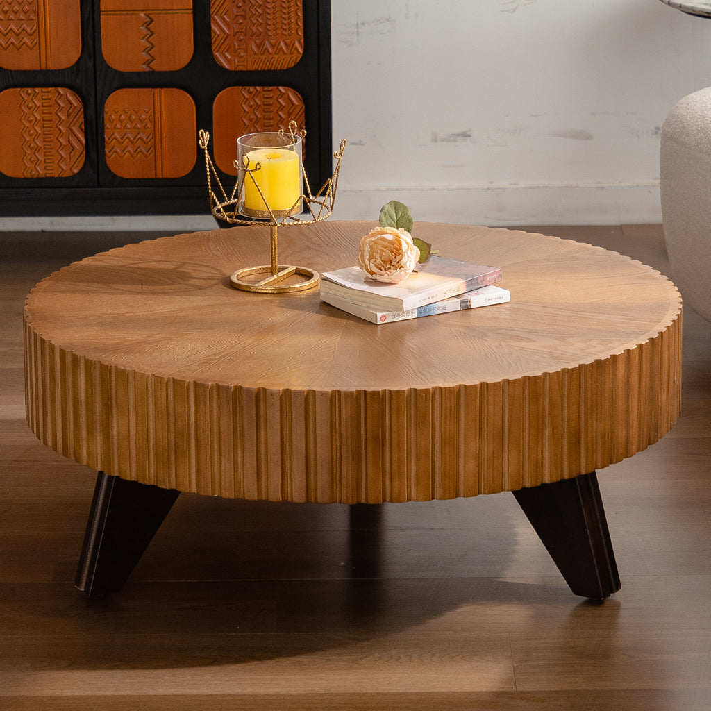 Mesa De Centro Retrô Redonda