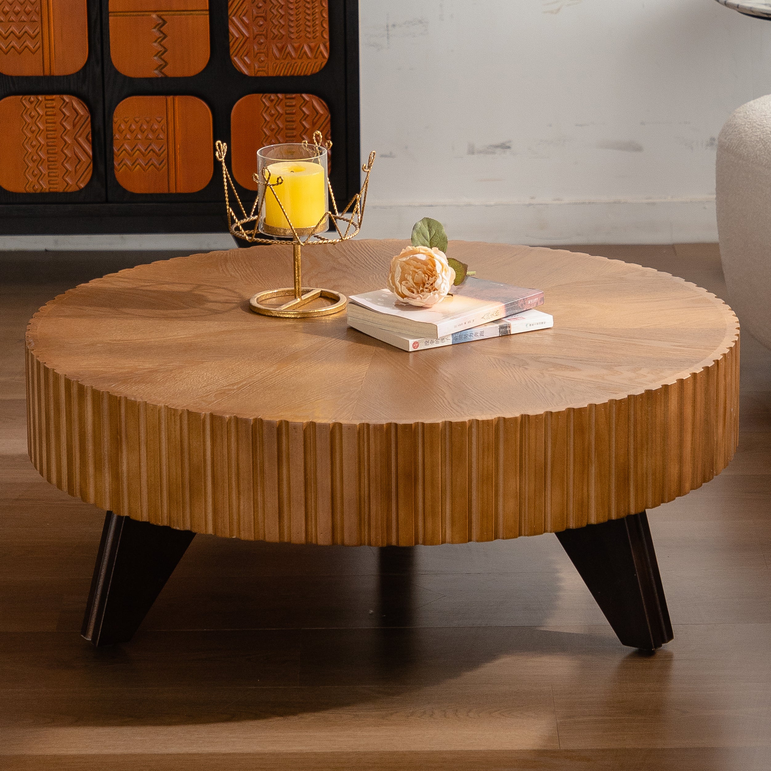 Mesa De Centro Retrô Redonda