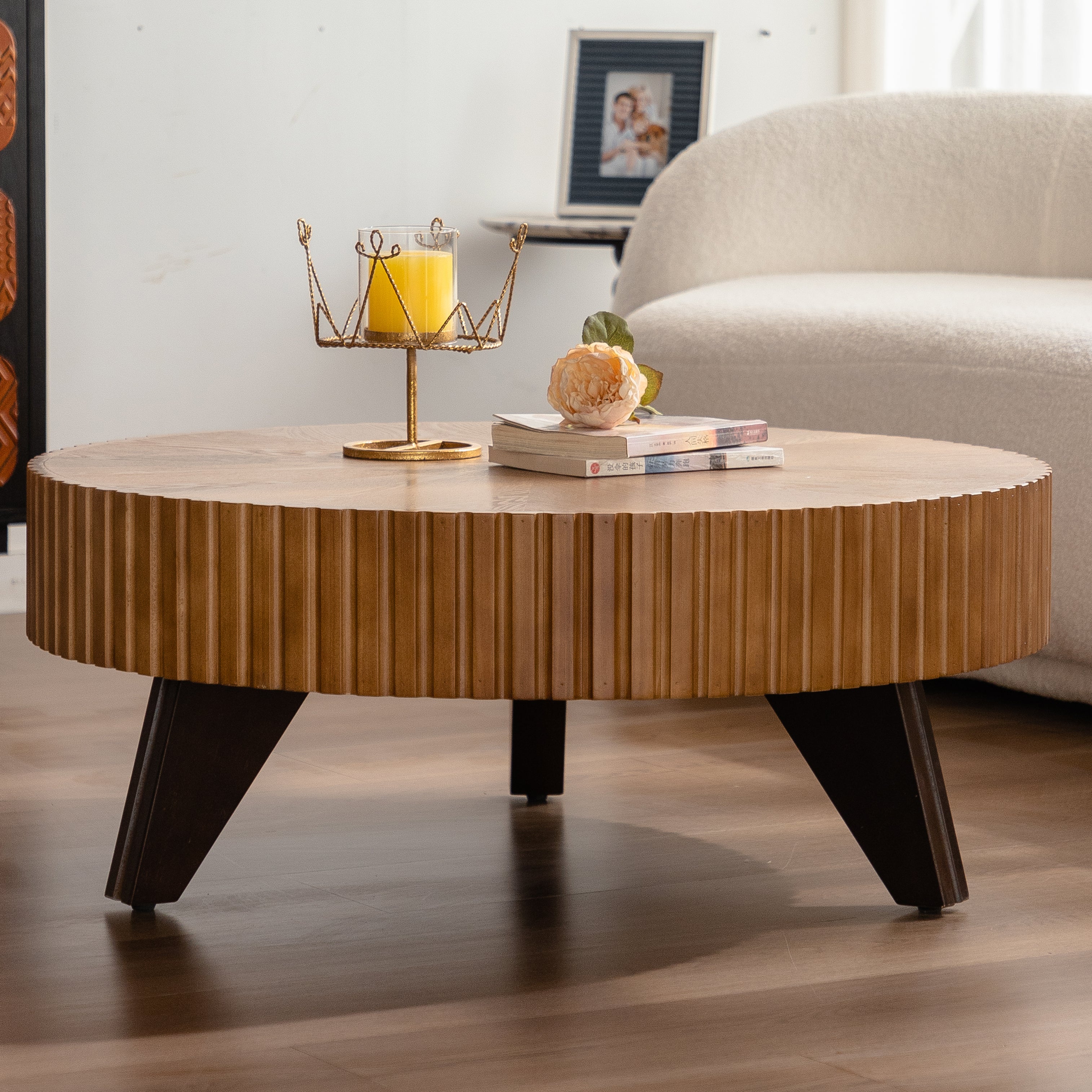 Mesa De Centro Retrô Redonda